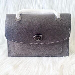 NWT Coach Parker Handbag in Metallic pebble leather With Dust Bag 35577